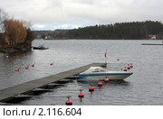 Финляндия. Савонлинна. Осенний пейзаж на озере Саймаа (2010 год). Редакционное фото, фотограф Наталья Белотелова / Фотобанк Лори