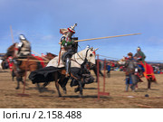 Военно-историческая реконструкция "Ледовое побоище".д.Самолва.2010. Стоковое фото, фотограф Роман Рожков / Фотобанк Лори