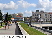 Набережная реки Ушайки в центре города Томска (2009 год). Редакционное фото, фотограф Частоколенко Борис Леонтьевич / Фотобанк Лори