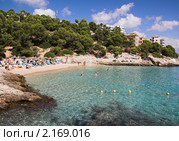 Пляж Кала Контеса (Playa Cala Contesa). Курорт Иллетес (Illetes). Пальма-де-Майорка (Испания). (2010 год). Стоковое фото, фотограф Вадим Хомяков / Фотобанк Лори