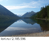 Нижнемультинское озеро, горный Алтай (2010 год). Стоковое фото, фотограф Александр Огурцов / Фотобанк Лори