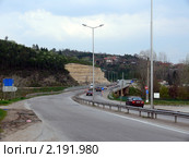 Трасса E85, город Бяла, Болгария (2010 год). Редакционное фото, фотограф Алексей Стоянов / Фотобанк Лори