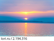 Закат над озером. Стоковое фото, фотограф Юрий Брыкайло / Фотобанк Лори
