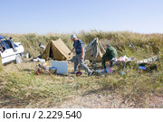 Лагерь  охотников (2010 год). Редакционное фото, фотограф Олег Хархан / Фотобанк Лори