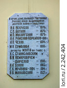 Ялта. Мемориальная доска на стене гостиницы (2010 год). Стоковое фото, фотограф Вячеслав Беляев / Фотобанк Лори