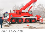 Пожарный кран "Liebherr" на пожаре (2010 год). Редакционное фото, фотограф Алёшина Оксана / Фотобанк Лори