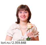 Девушка с розой. Стоковое фото, фотограф Alechandro / Фотобанк Лори
