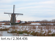 Мельницы в Киндердайке (Нидерланды) (2009 год). Стоковое фото, фотограф Анастасия Золотницкая / Фотобанк Лори