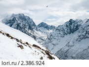 Снежные вершины. Кавказские горы. Домбай. Карачаево-Черкесская Республика. Россия. Стоковое фото, фотограф Федор Королевский / Фотобанк Лори