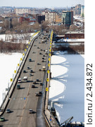 Автомобильный мост через реку Оку в Нижнем Новгороде (2011 год). Редакционное фото, фотограф Igor Lijashkov / Фотобанк Лори