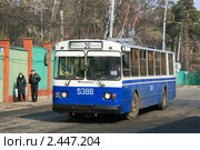 Московский троллейбус. Модель ЗиУ-682Г-016 (2011 год). Редакционное фото, фотограф Щеголева Ольга / Фотобанк Лори