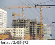 Москва. Строительство домов на Щелковском шоссе (2010 год). Редакционное фото, фотограф lana1501 / Фотобанк Лори