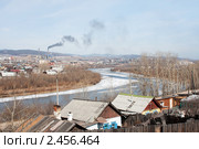 Берег реки Уда весной. Город Улан-Удэ (2011 год). Стоковое фото, фотограф Анна Зеленская / Фотобанк Лори