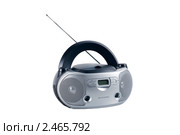 Компактный CD-проигрыватель с FM-тюнером (изолировано на белом фоне) Стоковое фото, фотограф Сайганов Александр / Фотобанк Лори