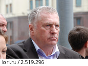 Владимир Вольфович Жириновский около Государственной Думы на улице Охотный Ряд разговаривает с народом (2010 год). Редакционное фото, фотограф lana1501 / Фотобанк Лори