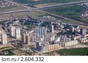 Вид с высоты на новый строящийся жилой квартал Шушары города Санкт-Петербурга (2011 год). Стоковое фото, фотограф Николай Винокуров / Фотобанк Лори