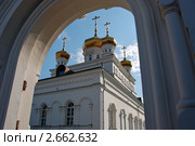 Церковь Георгия Победоносца в Егорьевске (старообрядческая). Вид через церковные ворота (2011 год). Стоковое фото, фотограф lana1501 / Фотобанк Лори