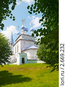 Крестовоздвиженская церковь. Палех. Ивановская область (2011 год). Стоковое фото, фотограф Румянцева Наталия / Фотобанк Лори