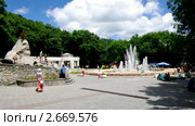 Железноводск, фонтан в сквере у Смирновского источника (2011 год). Редакционное видео, видеограф Валерий Шилов / Фотобанк Лори