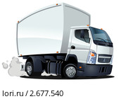 Мультяшный фургончик Mitsubishi Fuso Canter. Редакционная иллюстрация, иллюстратор Александр Володин / Фотобанк Лори