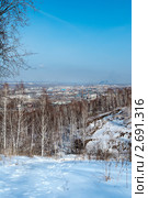 Вид на Красноярск зимой (2011 год). Стоковое фото, фотограф Sofia Trofimova / Фотобанк Лори