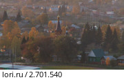 Деревня Сростки, вид с горы Пикет. Стоковое видео, видеограф Игорь Тирский / Фотобанк Лори