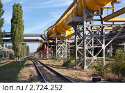 Эстакада газопровода высокого давления. Стоковое фото, фотограф Кекяляйнен Андрей / Фотобанк Лори