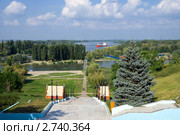 Вид на реки Азовку и Дон со смотровой площадки (2011 год). Стоковое фото, фотограф Борис Панасюк / Фотобанк Лори