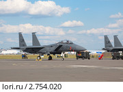 Международный авиационно-космический салон МАКС-2011. Самолет McDonnell Douglas F-15 Eagle. Редакционное фото, фотограф Игорь Долгов / Фотобанк Лори