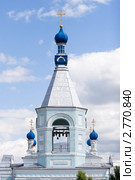 Колокольня. Храм Казанской иконы Божией Матери. Малая Минуса. Красноярский край (2011 год). Стоковое фото, фотограф Шичкина Антонина / Фотобанк Лори