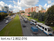 Калининград. Вид на Московский проспект с эстакадного моста (2011 год). Редакционное фото, фотограф Svet / Фотобанк Лори