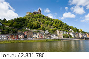 Замок Reichsburg Cochem в городе Кохем. Германия. (2011 год). Стоковое фото, фотограф Владимир Чинин / Фотобанк Лори