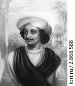 Индийский поэт Kasiprasad Ghosh на гравюре 1834 года. Стоковая иллюстрация, иллюстратор Georgios Kollidas / Фотобанк Лори