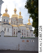 Киево-Печерская лавра, тыльная сторона воссозданного Успенского собора (2011 год). Стоковое фото, фотограф Владимир Горощенко / Фотобанк Лори