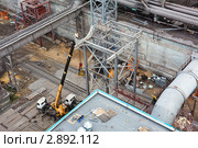 Монтаж газохода большого диаметра. Стоковое фото, фотограф Кекяляйнен Андрей / Фотобанк Лори