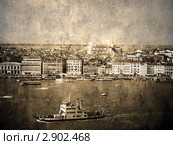 Вид на Венецию. Стилизация под старинную фотографию. Стоковое фото, фотограф Алексей Кокоулин / Фотобанк Лори