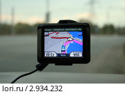 Автомобильный GPS навигатор в салоне автомобиля. Стоковое фото, фотограф Щеголева Ольга / Фотобанк Лори