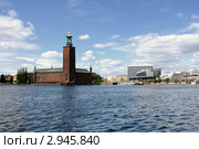 Вид на Ратушу и Waterfront Hotel. Стокгольм. (2011 год). Редакционное фото, фотограф Сергей Разживин / Фотобанк Лори