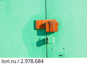 Замок на металлической двери. Стоковое фото, фотограф Татьяна Гришина / Фотобанк Лори