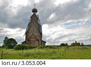 Ширков Погост. Деревянная церковь Рождества Иоанна Предтечи. Стоковое фото, фотограф Елена Коромыслова / Фотобанк Лори