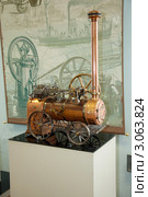 Модель паровоза в Политехническом музее в Москве (2011 год). Редакционное фото, фотограф Володина Ольга / Фотобанк Лори