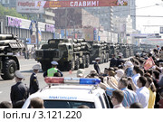 Парад Победы 9 мая в Москве. Новый Арбат. Тактические ракеты (2010 год). Редакционное фото, фотограф Ярослав Каминский / Фотобанк Лори