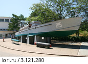 Торпедный катер проекта "123К" (ТКА "Комсомолец") обр. 1950 г. Сапун-гора, Севастополь, Крым (2011 год). Редакционное фото, фотограф Щеголева Ольга / Фотобанк Лори