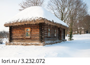 Музей-усадьба "Ясная Поляна". Кучерская. Вид сбоку зимой (2012 год). Редакционное фото, фотограф Игорь Низов / Фотобанк Лори