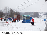 Подмосковный горнолыжный курорт Сорочаны, Дмитровский район (2012 год). Редакционное фото, фотограф Кекяляйнен Андрей / Фотобанк Лори