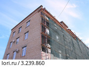 Угол администрации со строительными лесами (2012 год). Редакционное фото, фотограф Анатолий Матвейчук / Фотобанк Лори