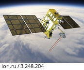 Российский современный навигационный спутник. Стоковая иллюстрация, иллюстратор Александр Володин / Фотобанк Лори
