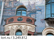 Стиль модерн в Петербурге - ул. Большая Зеленина, 28 (2012 год). Стоковое фото, фотограф Александр Алексеев / Фотобанк Лори