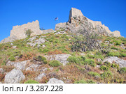 Руины средневековой крепости. Архангелос. Остров Родос (2011 год). Стоковое фото, фотограф Александра Меланич / Фотобанк Лори