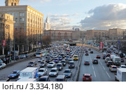 Вечерняя пробка на Ленинградском шоссе (2011 год). Редакционное фото, фотограф Андрей Ерофеев / Фотобанк Лори